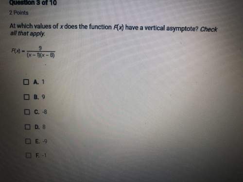 At which values of x does the function f(x) have a vertical asymptote? check all that apply.&lt;