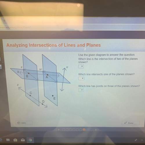 Use the given diagram to answer the question. which line is the intersection of two of the planes sh