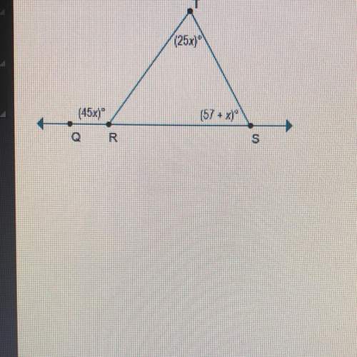 Triangle angle theorems the value of x is?