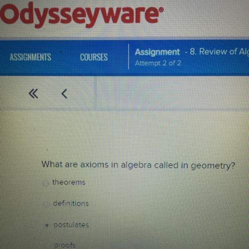 What are axioms in algebra called in geometry