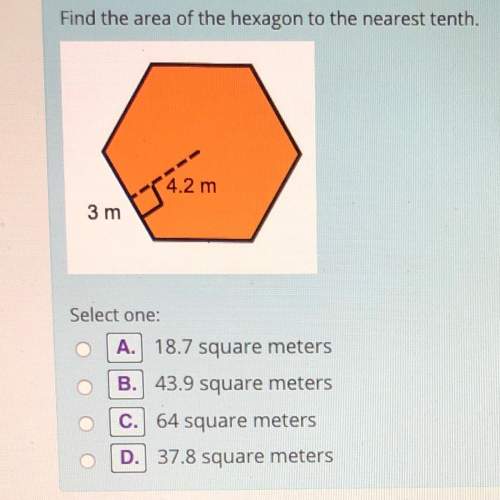 Find the area of the hexagon to the nearest tenth.