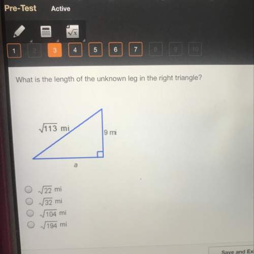 What is the length of the unknown leg in the right triangle ?
