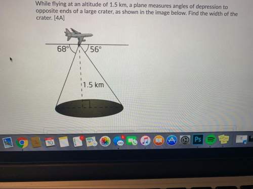 While flying at an altitude of 1.5 km, a plane measures angles or depression to opposite ends of a l