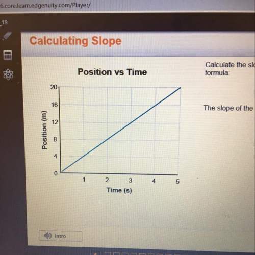 Position vs time calculate the slope of the line on the graph using the formula the slope of the lin