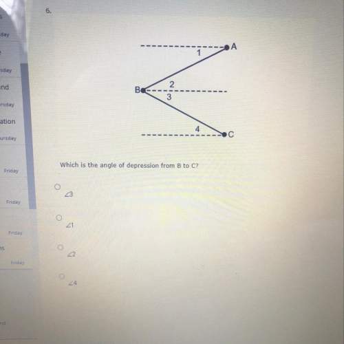 What is the angle of depression from b to c?