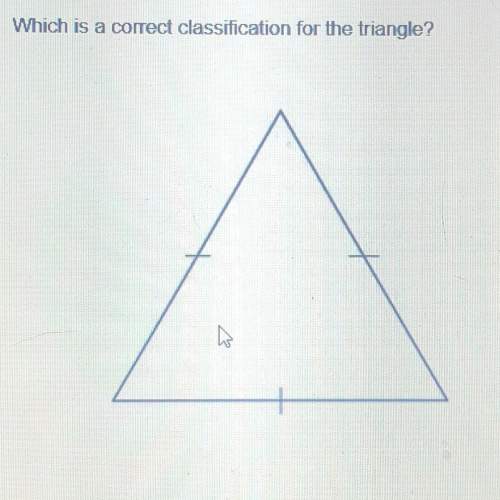 Which is a correct classification for the triangle?