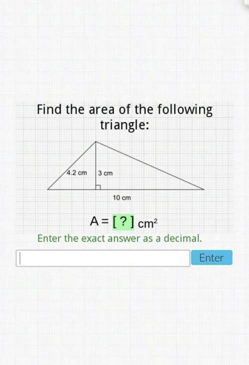 Find the area of the following triangle