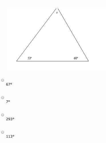 Find the value of x in the triangle.