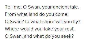 Read the following excerpt from kabir’s “tell me, o swan, your ancient tale,” and answer the questio