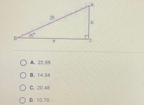 Consider the right triangle given below. the length of side b to two decimal places is