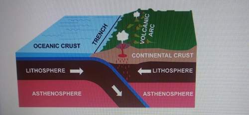 Which type of plate boundary does the image show? a. divergentb. convergentc