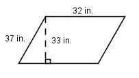 What is the area of the figure? the diagram is not drawn to scale.a. 528 in^2b. 1,056 in^2c. 1184 i