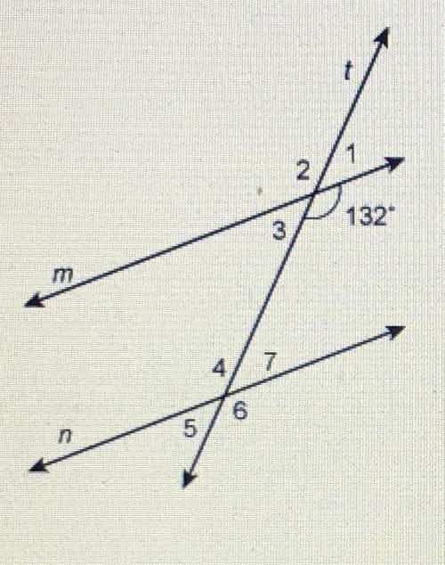 Lines m and n are parallel. what is the measure of angle 4?
