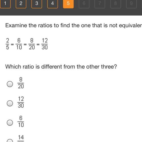 examine the ratios to find the one that is not equivalent to the others.