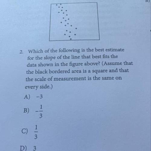 How do you find the slope of a scatter plot and what’s the answer? ?