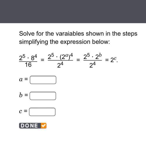 Solve for the varaiables shown in the steps simplifying the expression below:  25 ⋅ 84