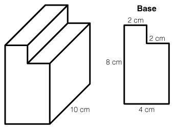 A. what is the area of the base? use complete sentences to explain your reasoning. b. what is the v