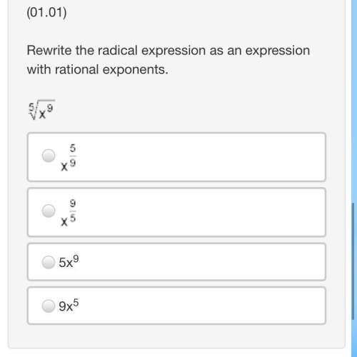 rewrite the radical expression as an expression with rational exponents.