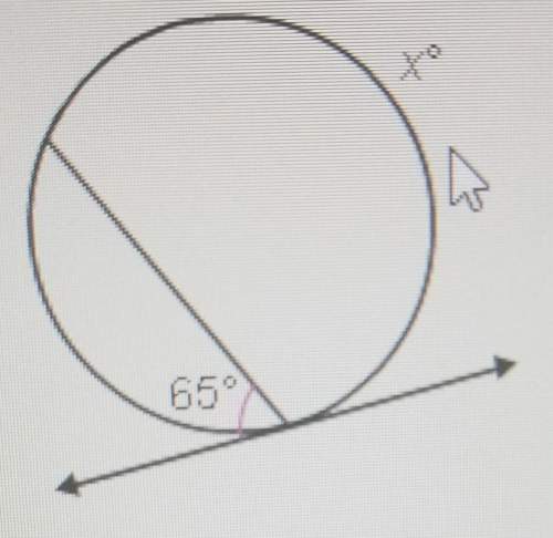 What is the value of x? assume that the line is tangent to the circle