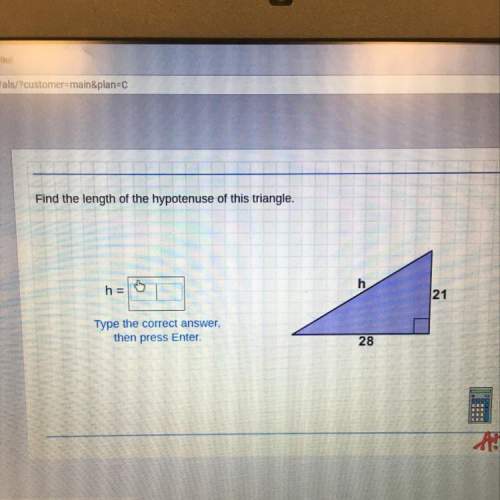Find the length of the hypotenuse of this triangle