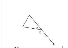 Identify the relationship between the angles labeled a and b as complementary, supplementary, adjace