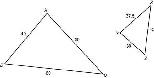 Hey can you the two figures are similar. write the similarity statement. justify your answer&lt;