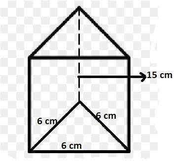 Acontainer is shaped like a triangle prism. each base of container is an equilateral triangle with t
