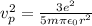 v_p^2 = \frac{3e^2}{5m\pi\epsilon_0 r^2}