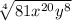 \sqrt[4]{81x^{20}y^{8}}
