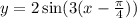 y=2\sin(3(x-\frac{\pi}{4}))
