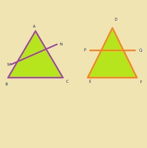 If a line intersects two sides of a triangle, then it forms a triangle that is similar to the given