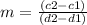 m=\frac{(c2-c1)}{(d2-d1)}