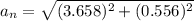 a_n=\sqrt{(3.658)^2+(0.556)^2}