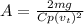 A=\frac{2mg}{Cp(v_{t})^{2}  }\\