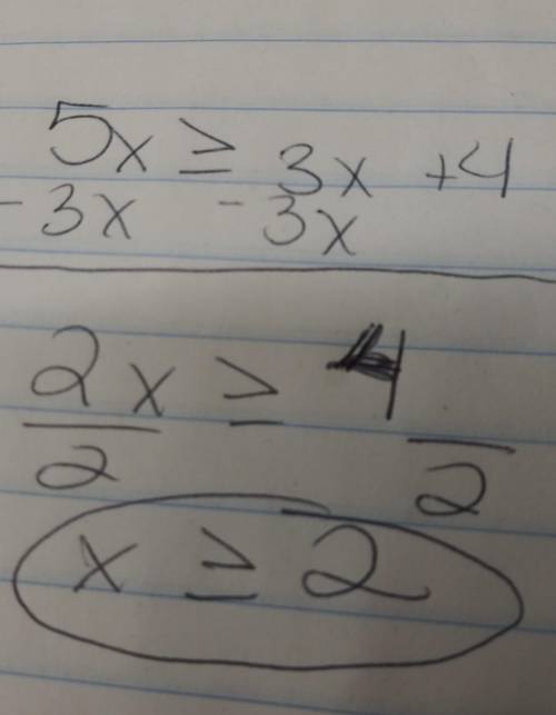 Which value of x is a solution to the open sentence