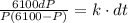 \frac{6100dP}{P(6100-P)} =k\cdot dt