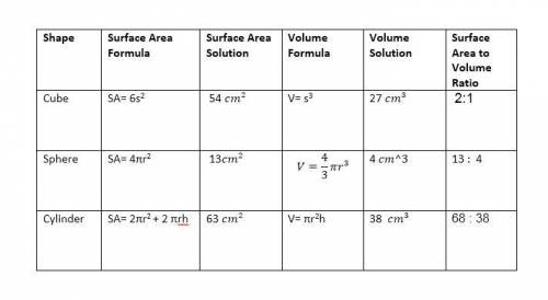 Pre Algebra Unit 2 Lesson 11 Ice Design Portfolio: Use the formulas below to find the surface area a