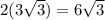 2(3\sqrt{3})=6\sqrt{3}