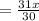 =\frac{31x}{30}