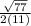 \frac{\sqrt{77}}{2(11)}