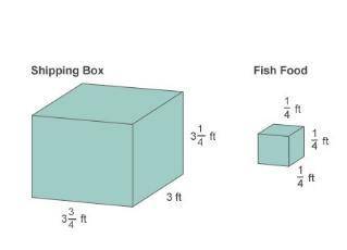 I REALLY NEED HELP!!Determine how many actual fish food boxes fit in the shipping box. Show your wor
