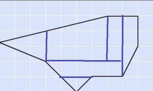 Estimate the area of the figure. Each square represents 25 mi2.