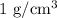 1 \text{ g/cm}{}^3