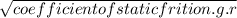 \sqrt{coefficient  of static frition.g.r}