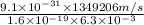 \frac{9.1 \times 10^{-31} \times 1349206 m/s}{1.6 \times 10^{-19} \times 6.3 \times 10^{-3}}