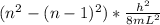 (n^{2} - (n - 1)^{2}) * \frac{h^{2}  }{8 mL^{2} }