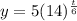 y=5(14)^{\frac{t}{6}
