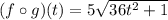 (f\circ g)(t)=5\sqrt{36t^2+1}