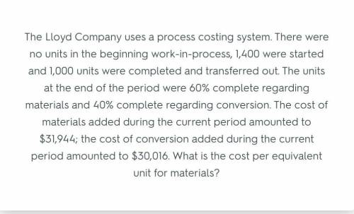 The cost of materials added during the current period amounted to $31,944; the cost of conversion ad