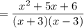 $=\frac{x^2+5x+6}{(x+3)(x-3)}